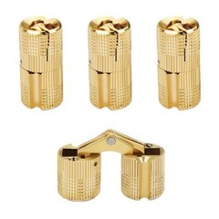 4 Pack 12mm Hidden Brass Barrel Hinges Concealed Box Hinge for Jewelry Box