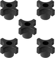 5 Pack 5/16″-18 4 Point Knobs, Threaded Clamping Knobs for T Track & Table Sa…