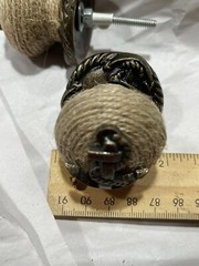 4 Vintage Drawer Pull Jute Metal Anchor Handle Kitchen Cabinet Dresser Door Knob