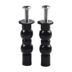Replacement Toilet Hinge Screw Expanding Rubber Bolt Top Nuts (2 Pack)