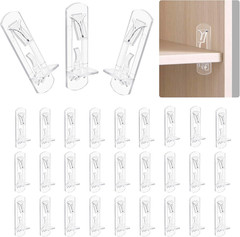 30PCS Clear Plastic Shelf Support Pegs for 3/4″ Thick Wood Shelving, 6.9Mm Peg C