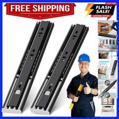Push to Open Drawer Slides Full Extension 12–24 Inch 100 LB | Side Mount Heav…