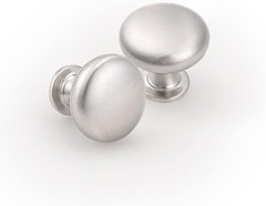 4 PK. SATIN NICKEL FINISH SOLID DRAWER DRESSER KNOBS