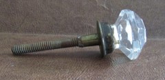 3.5″ Antique Faceted Clear Glass Furniture Hardware Dresser Cabinet Door Knob