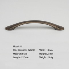 Antique Brass Cabinet Pull Coffee Color Handles for Cabinets and Drawers