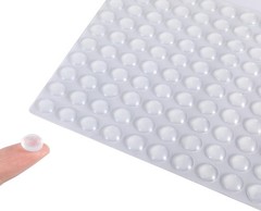 200 Pieces Cabinet Door Bumper,0.4Inch round Silicone Clear Self Adhesive Bumper