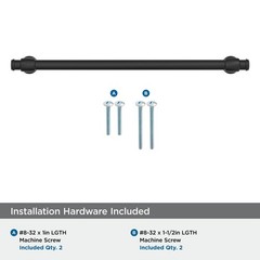 BP36772FB Winsome Cabinet Pull 10-1/16 inch 256mm Center-to-Center Matte Black