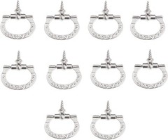 dophee 10Pcs Mini Cabinet Pulls, Self-Tapping 24x27mm/0.94″x1.06″, Silver
