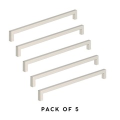 Amerock Monument 10-1/16″ Satin Nickel Cabinet Pulls 256mm 5 Pack
