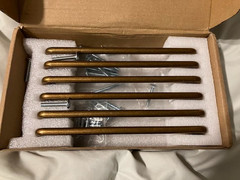 Goo-Ki Antique Brass Cabinet Drawer Handles with Hardware 6-1/2” 6 Pack New