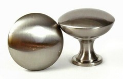 Mushroom Knob Handle Pull Brushed Nickel Kitchen/Bath Cabinet Hardware