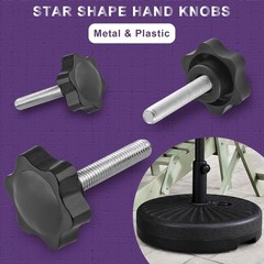 M8 x 40mm Hex Star Knob 2-Piece Set – Perfect for Home Repairs and Equipment