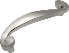 25 Pack 774SN Satin Nickel Cabinet Hardware Swirl Handle Pull – 3″ Hole Centers