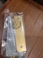 Baldwin 4942-030 Polished Brass Pull Backplate 3.5 In CC