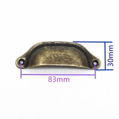 10 Pack Antique Bronze Cabinet Bin Cup Pulls Half Moon Drawer Pull Handles
