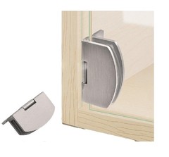 Wanlian Silver Glass Door Hinge Display Cabinet Hinge 90-Degree Glass Clamp