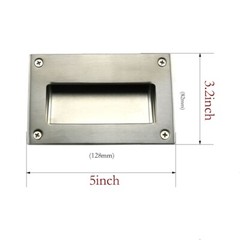 2 Pack Sliding Closet Door Handles Stainless Steel Square Flush Pulls 3.2in
