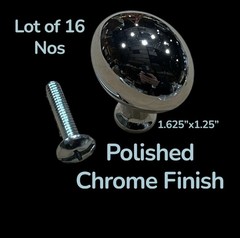 Baldwin 4939-260-BIN 1.625′ x1.25” Polished Chrome Cabinet Oval Knobs (Lot of 16