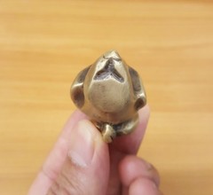Brass Drawer Cabinet DOG Figurine Handle Knob Pulls Cupboard Vintage Home Decor