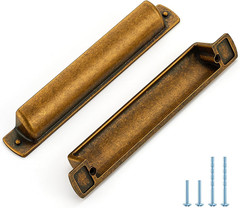 30 Pack 5 Inch(128Mm) Hole Center Cabinet Cup Pulls,Antique Brass Drawer Pulls,
