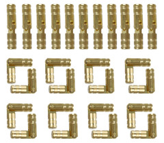 24PCS 4x20mm Brass Barrel Hinges, Invisible Hidden Concealed Jewelry Boxes Hinge