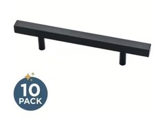 10 Pack Franklin Brass Simple Square Bar 3-3/4″ Matte Black Cabinet Drawer Pulls