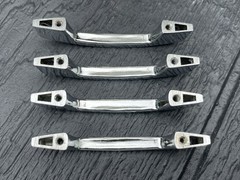 Lot of 12 Vintage Mid Century Modern Silver Chrome Drawer Pulls Atomic Metal