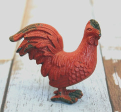RED ROOSTER Knob Lot (2) Distressed Cabinet Drawer Pull French Country Farmhouse