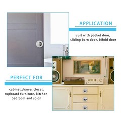 2 Pack Hidden Recessed Sliding Door Finger Pull Stainless Steel 70x15MM
