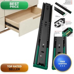 Homdiy 5 Pair 10 Packs 22 Inch Full Extension Ball Bearing Drawer Slides Black