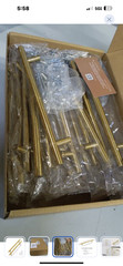 Haliwu 30 Pack Cabinet Handles Brass Gold Cabinet Pulls 6-1/4 Inch Hole Center D