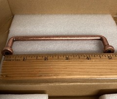 Goo-ki Ant Copper Metal Drawer Pulls 5” Center 6 Pc Set Rounded Bar Design NEW