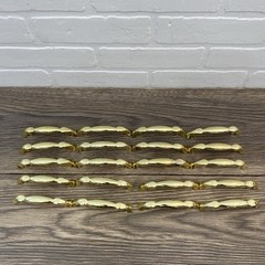 Vintage Lot 20 Gold Brass Color Metal 4.5” Drawer Pulls Cabinet Handles