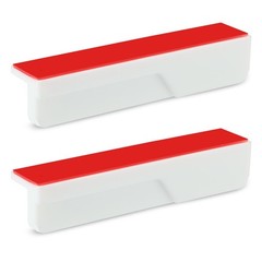 2 PCS Cabinet Foot Pull Handle Silicone Hands Free Toe Opener White Color