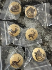 Set Of 6 Handcrafted Wildlife Drawer Knobs Pulls With Screws