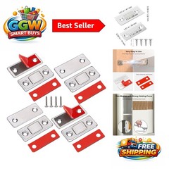 4 Pack of Strong Magnetic Closures – Ultra Thin & Durable Cabinet Solution