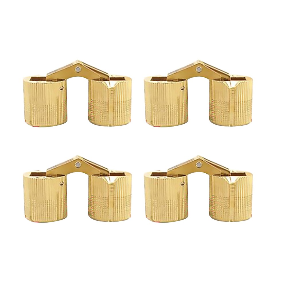 4Pcs 12mm Copper Hidden Barrel Hinge Invisible Hinges For Concealed Worktop hh