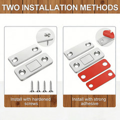 Lot Strong Magnetic Door Closer Cabinet Catch Latch Cupboard Ultra Thin Closures