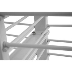 25LBS White Orange Powder Coated Drying Rack Holders 4 Wheels For Cabinets