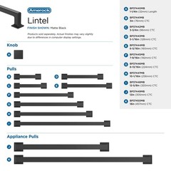 Lintel 10-1/16 Inch 256mm Center-to-Center Matte Black Cabinet Pull BP37447MB