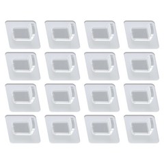 Transparent Shelf Support Nails 16 Pack 7x7cm for Hard Smooth Surfaces
