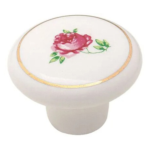 4 Amerock Pink Rose Allison Knobs Cabinet Pulls – 1-1/2 ” – 221 WHT
