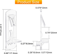 30PCS Clear Plastic Shelf Support Pegs for 3/4″ Thick Wood Shelving, 6.9Mm Peg C