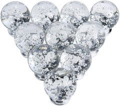 10 PCS Crystal Cabinet Knobs round Glass Bubbles Knobs Smooth Drawer Pulls Handl
