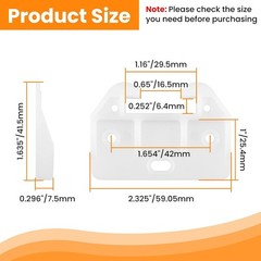 12Pcs Plastic Drawer Guides Track Rail Slides Brackets with Screws for Dresser