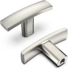 Rustproof T-Shaped Knobs for Cabinets – 5 Pack Zinc Alloy with Screws Included