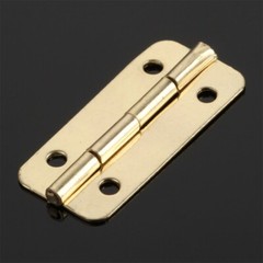 4/12pcs Hinges Furniture Jewelry Gift Box Wardrobe Cabinet Gold Hinges + Screws