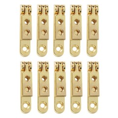 10Pcs Durable Seven-Letter Zinc Alloy Hinges Golden for Drawers Jewelry Boxes