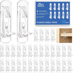 32 PCS Plastic Cabinet Shelf Pegs, 5Mm Cabinet Shelf Pegs for 3/4 in Wooden | To