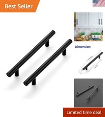 Elegant Matte Black Cabinet Pulls – 30 Pack, 7.38” Length for Modern Kitchens
